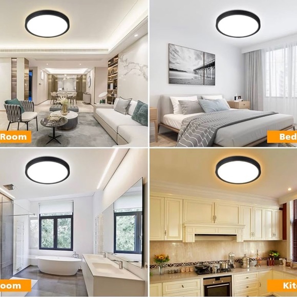 Round Dimmable LED Ceiling Light with Remote Control - Picture 5 of 8